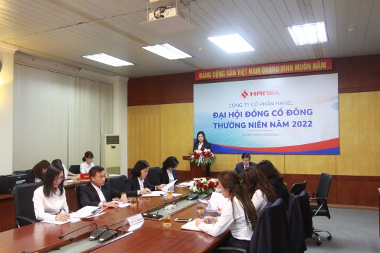 HANEL TỔ CHỨC THÀNH CÔNG  ĐẠI HỘI ĐỒNG CỔ ĐÔNG THƯỜNG NIÊN NĂM 2022